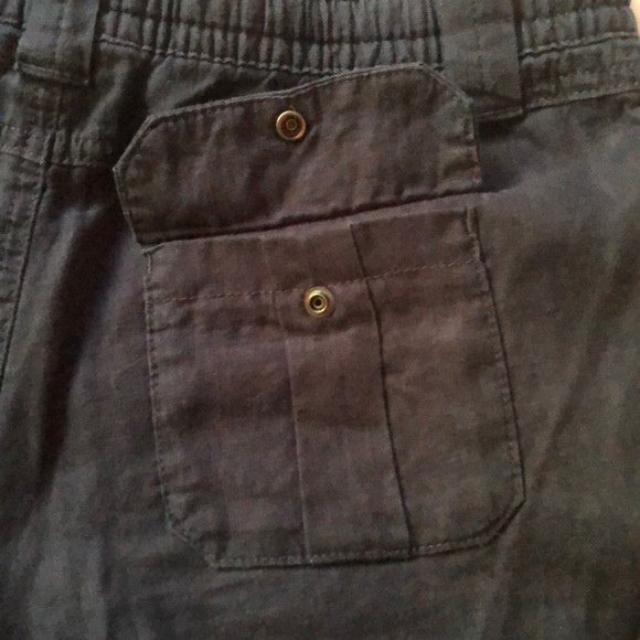 Tommy Hilfiger Navy Linen Shorts - Picture 3 of 4